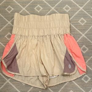 FP Movement by Free People Tan and Coral Athletic Shorts